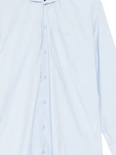 Alainpaul Elasticated Collar Shirt In Blue