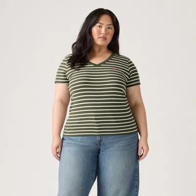 Levi's Plus Size V-neck T-shirt In Green