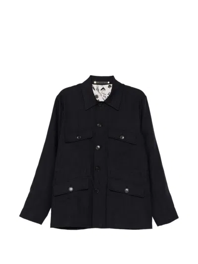Paul Smith Linen Field Jacket In Multi