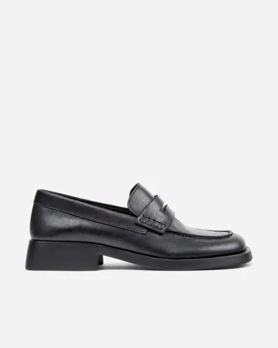 Camper Donna Leather Loafers In Black
