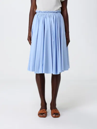 Ami Alexandre Mattiussi Ami Paris Ami Paris Cotton Midi Corolla Skirt In Blue