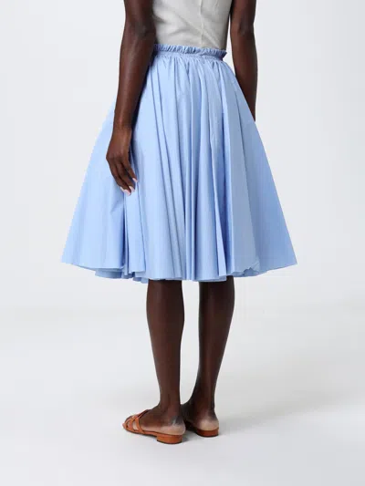 Ami Alexandre Mattiussi Ami Paris Ami Paris Cotton Midi Corolla Skirt In Blue