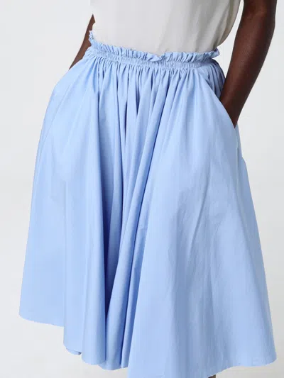 Ami Alexandre Mattiussi Ami Paris Ami Paris Cotton Midi Corolla Skirt In Blue