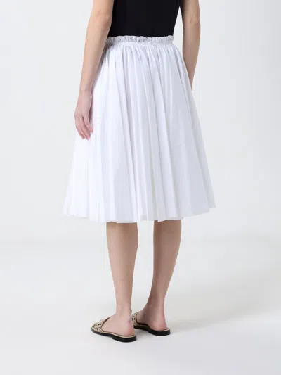 Ami Alexandre Mattiussi Ami Paris Cotton Midi Corolla Skirt In White