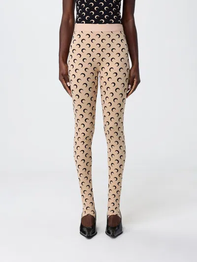 Marine Serre Recycled Moon Jersey Stirrup Leggings In Neutral