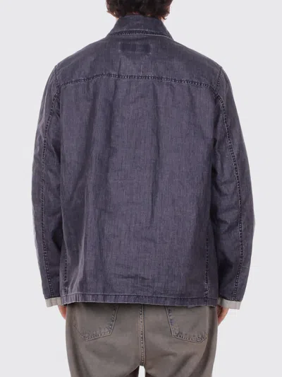 Fay Blue Wool Classic-collar Jacket In Purple