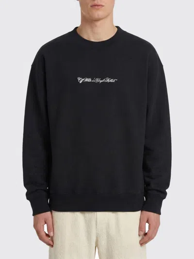 Off-white Script Arrow Diagonal Skate Sweatshirt In Black