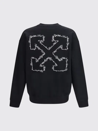 Off-white Script Arrow Diagonal Skate Sweatshirt In Black