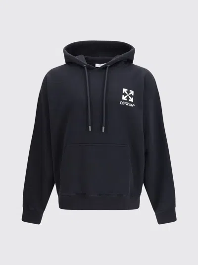 Off-white Small Arrow Logo Hoodie In Black Cotton