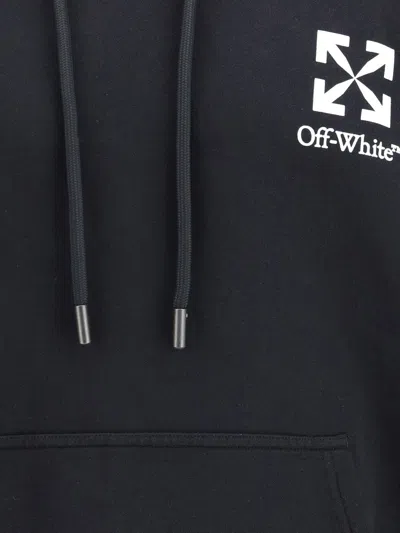 Off-white Small Arrow Logo Hoodie In Black Cotton