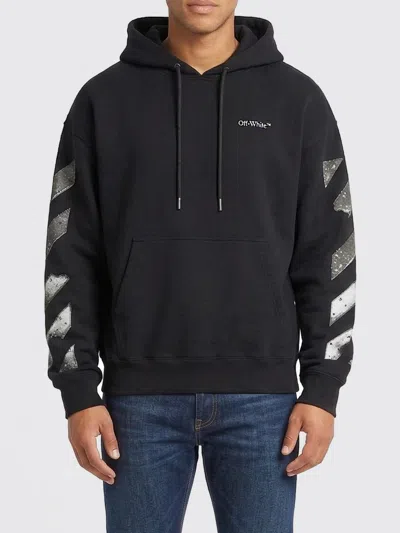 Off-white French Cotton-terry Hoodie In Black