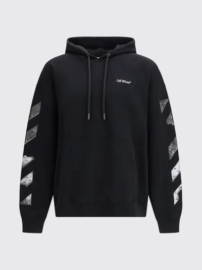 Off-white French Cotton-terry Hoodie In Black