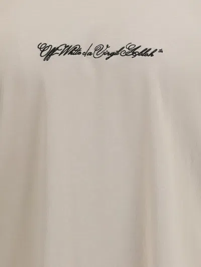 Off-white `script Arrow` Short Sleeve Slim T-shirt In Gray