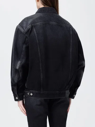 Saint Laurent Long Jacket Egg Shape Chest Side Pockets In Black