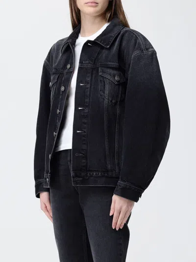 Saint Laurent Long Jacket Egg Shape Chest Side Pockets In Black