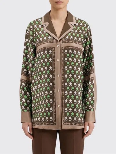 Tory Burch Printed Silk Shirt In Multi
