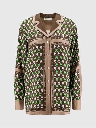 Tory Burch Printed Silk Shirt In Multi