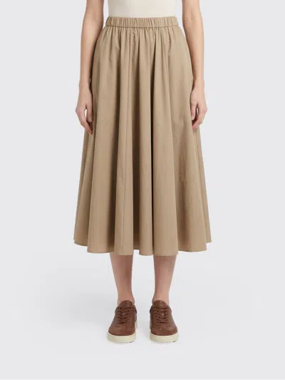 Aspesi Technical Polyester Skirt In Neutral