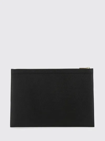Thom Browne Medium Leather Document Holder In Black