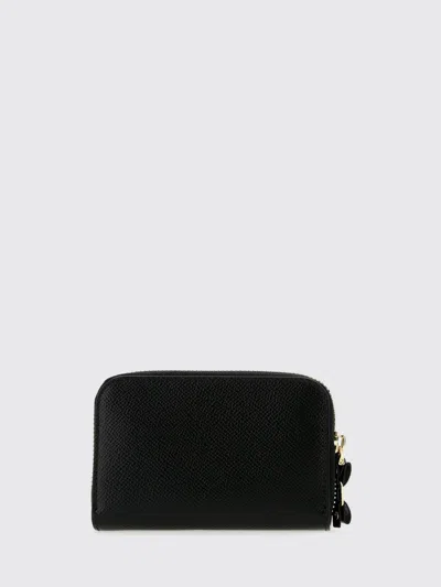 Ferragamo Textured Rectangular Wallet With A Refined Finish In Black