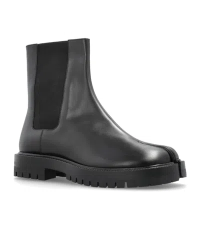 Maison Margiela Ankle-high Split-toe Chelsea Boots In Smooth Leather In ...