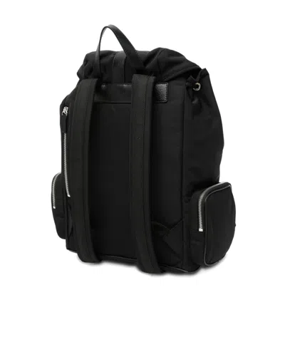 Stella Mccartney Dartmoor Drawstring Flap Backpack In Black