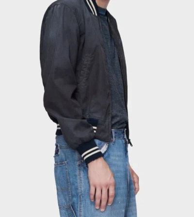 Maison Margiela Varsity Bomber Jacket In Black