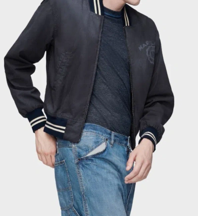 Maison Margiela Varsity Bomber Jacket In Black