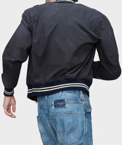 Maison Margiela Varsity Bomber Jacket In Black