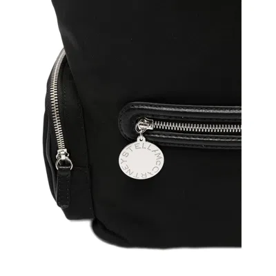 Stella Mccartney Dartmoor Drawstring Flap Backpack In Black