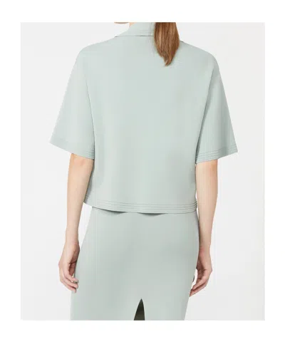 Max Mara Collared Pullover In Blue