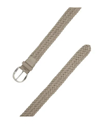 Orciani Braided Leather Belt In Neutral