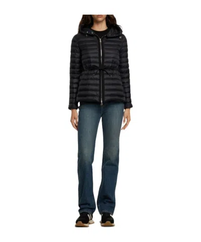 Moncler Raie Short  Down Jacket In Black