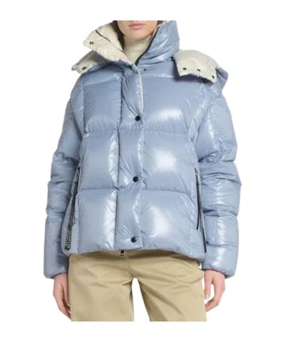 Moncler Down Jacket In Brown