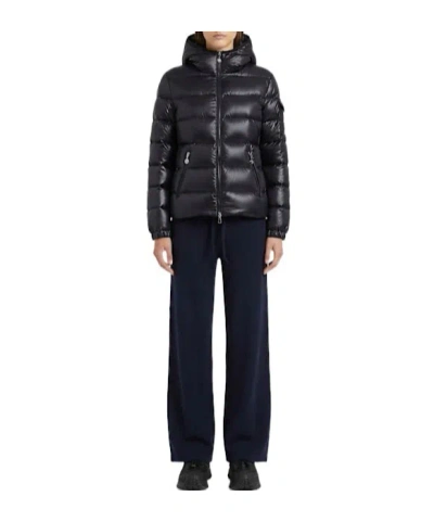 Moncler Black Polyamide Coat In Black