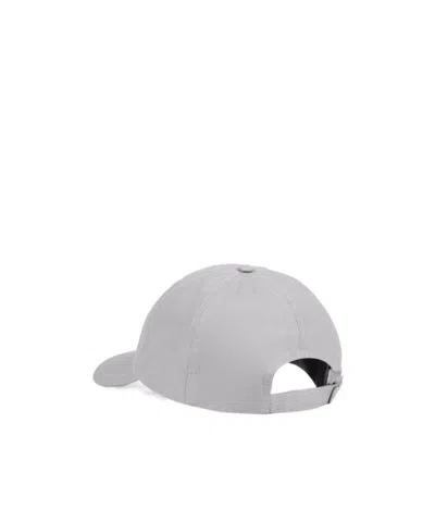 Stone Island Baseball Cap With Compass Patch In Gray