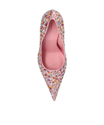Balenciaga Knife Embellished Pointed Toe Pump In Pink