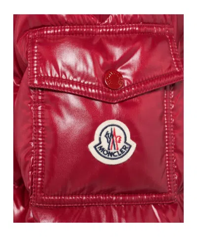Moncler Ruby Red Down Jacket In Lacquered Nylon In Red