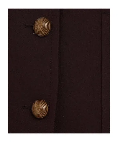 Chloé Wool Crepe Blazer In Brown