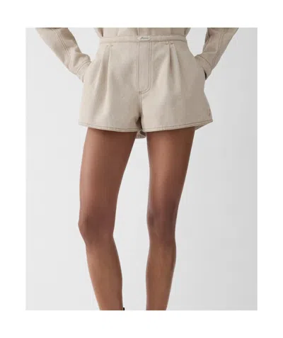 Jacquemus Women Beige Le Short De-nimes Amelo Shorts, 28 Luxury Shorts For Women Darveys In Neutral