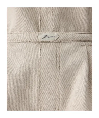 Jacquemus Women Beige Le Short De-nimes Amelo Shorts, 28 Luxury Shorts For Women Darveys In Neutral