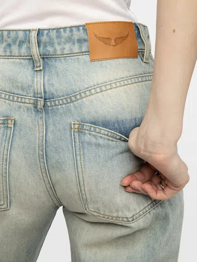 Zadig & Voltaire Belt Loop Jeans In Blue