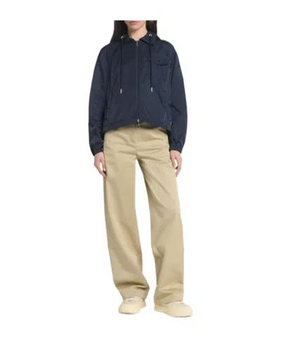 Moncler Vallery Tech Down Jacket In Blue