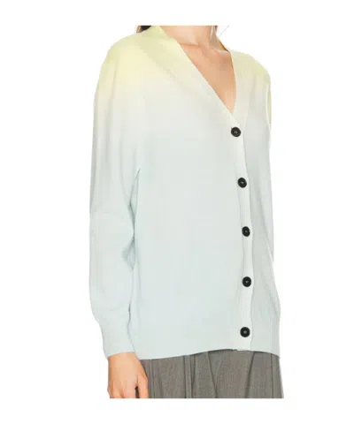 Jil Sander Buttoned Gradient Cardigan In White