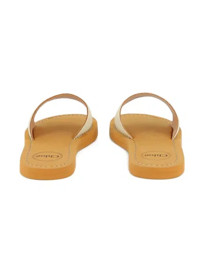 Chloé Kids Woody Open Toe Sandals In Neutral