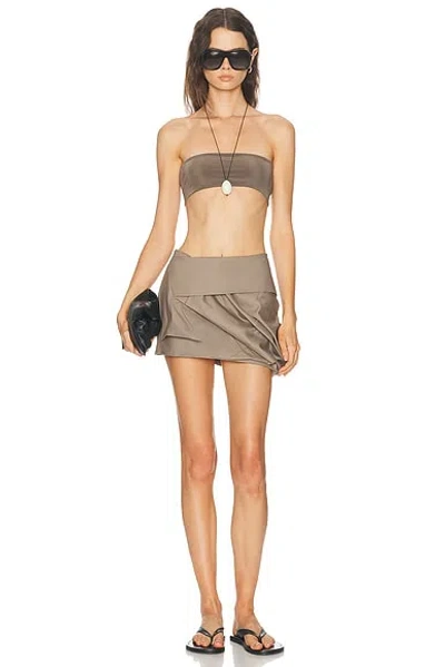 Entire Studios Structured Mini Skirt In Brown