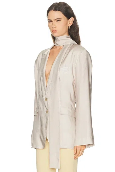 Acne Studios Micro Check Blazer In White