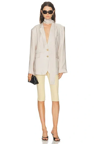 Acne Studios Micro Check Blazer In White