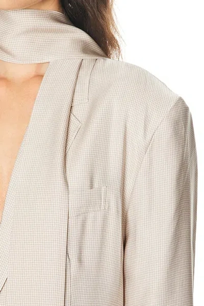 Acne Studios Micro Check Blazer In White