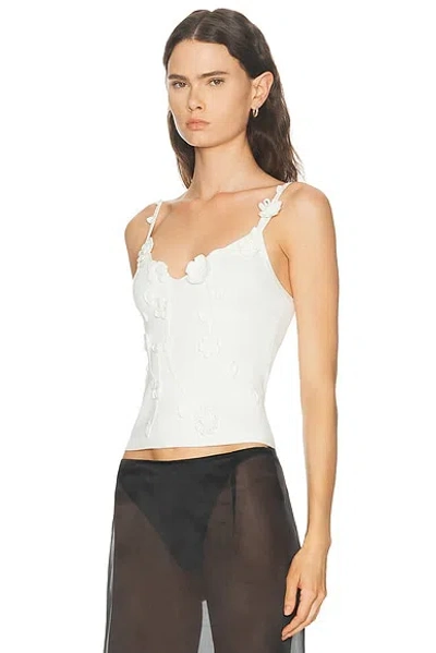 Cult Gaia Emiliana Applique Top In White